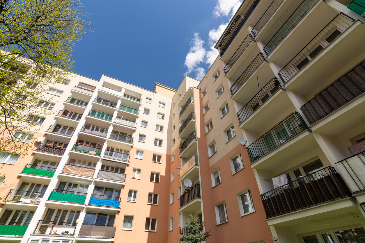 Modern housing estate apartment in Lublin, Poland. High quality photo